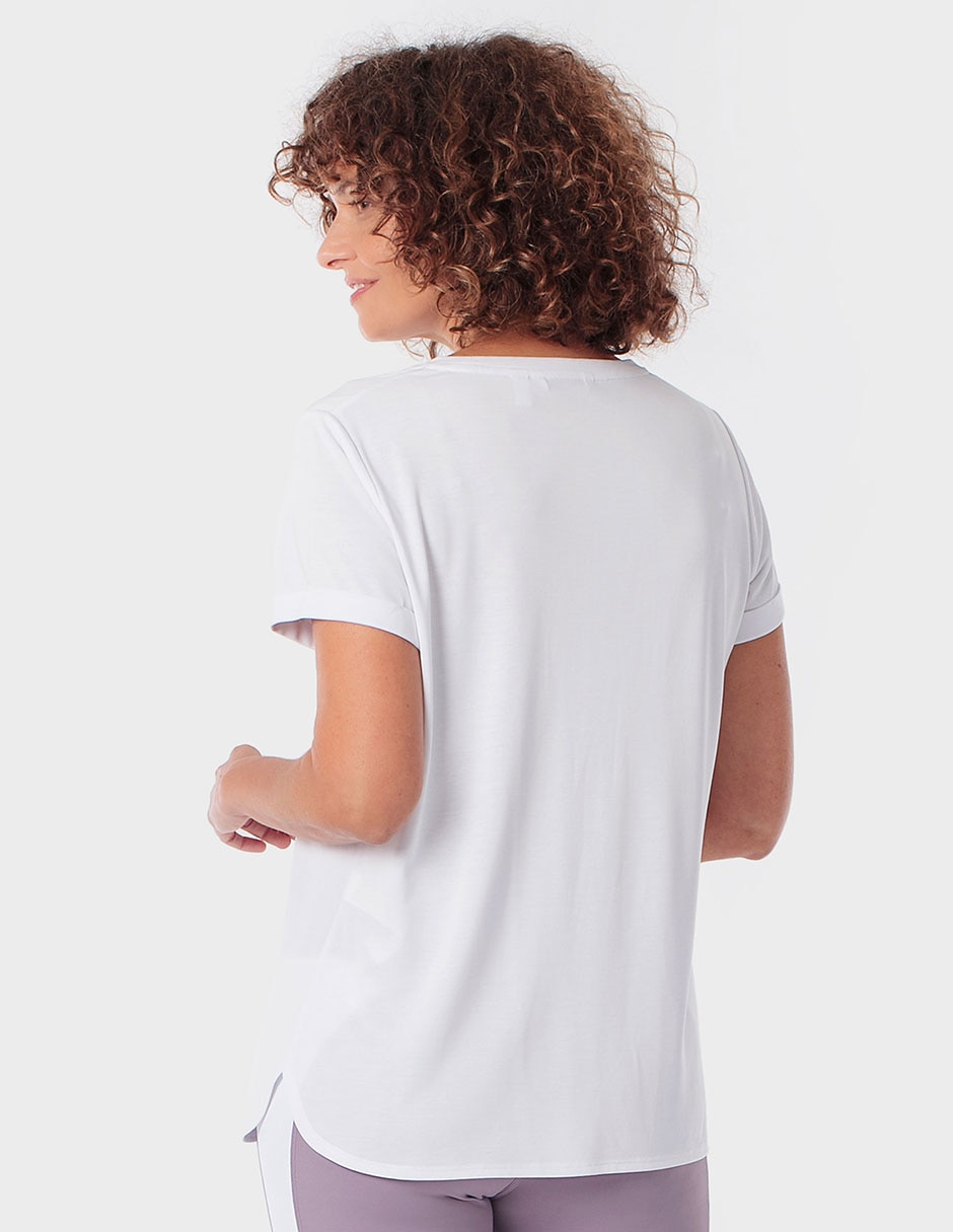 Playera manga corta cuello redondo para mujer 2
