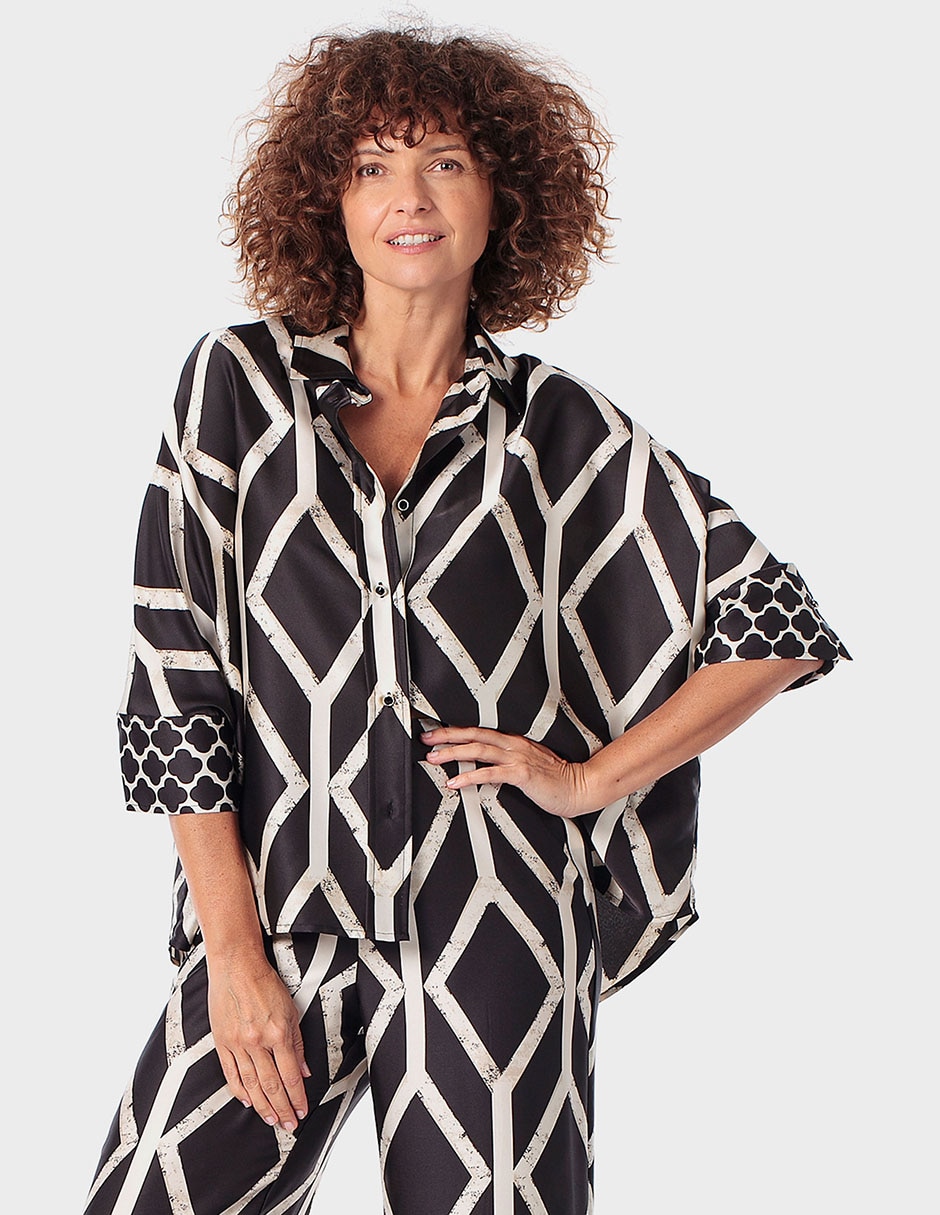 Blusa manga 3/4 para mujer