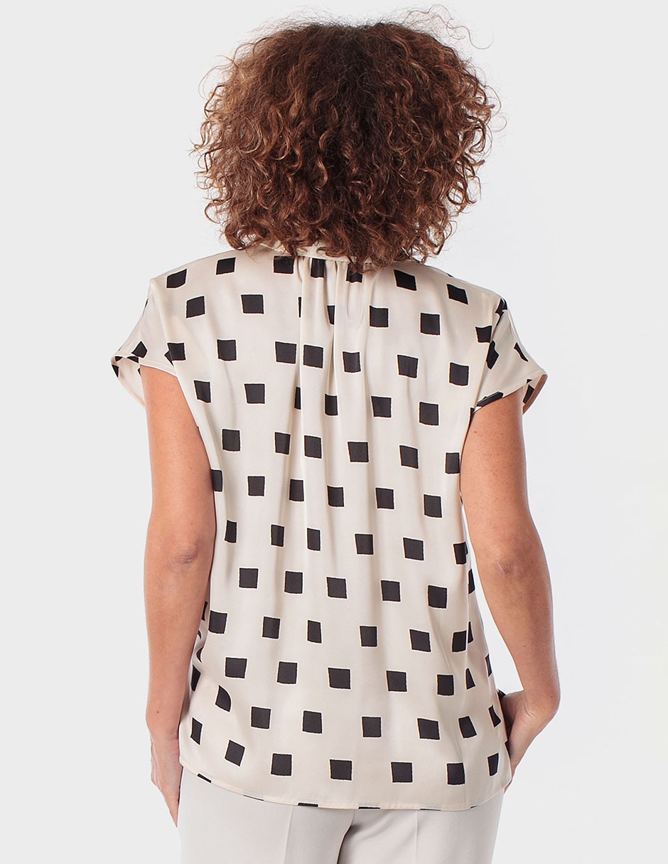 Blusa camisera manga corta para mujer 2