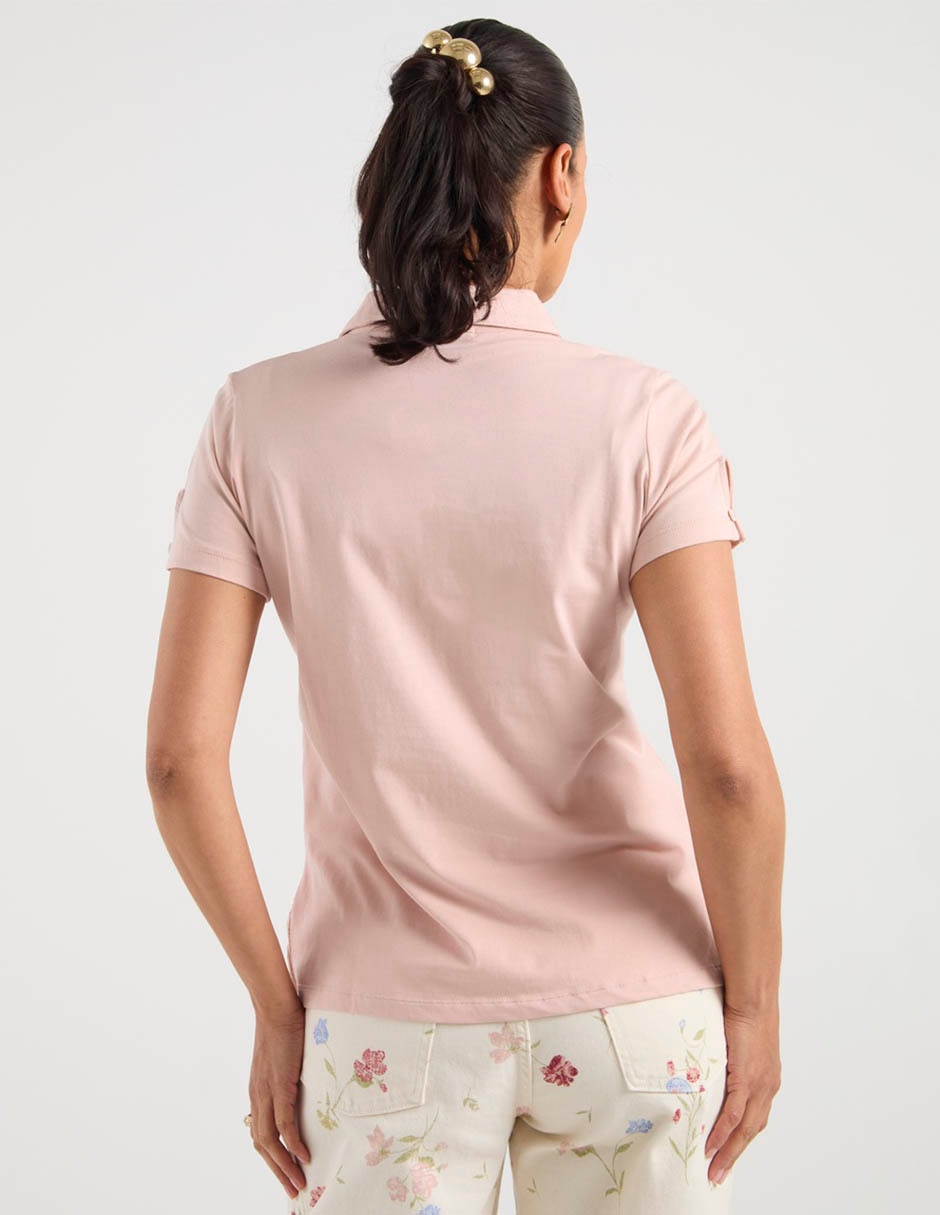 PLAYERA POLO PUNT ROMA 46095, XG, ROSA