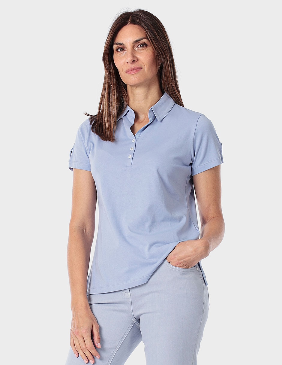 Playera tipo polo para mujer