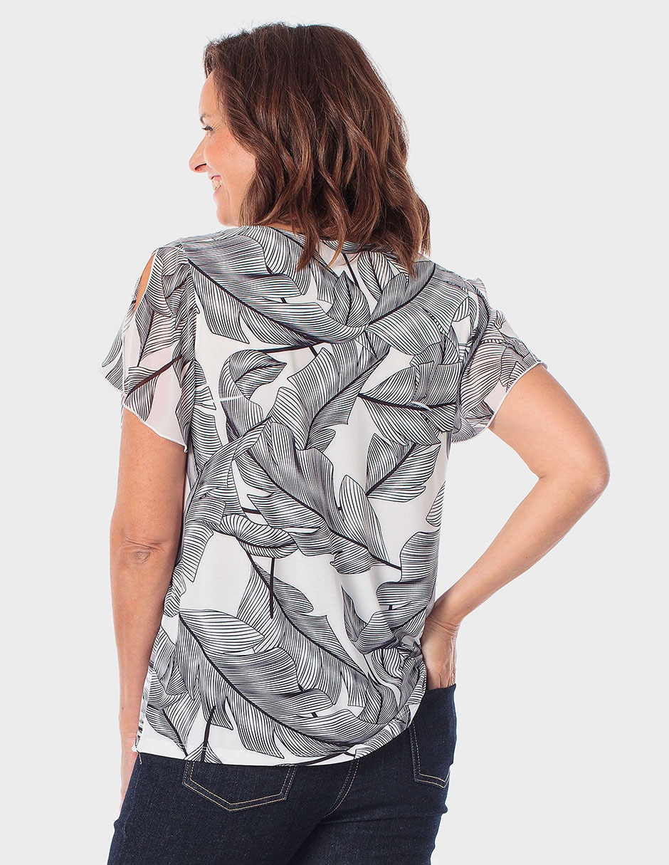 Playera manga corta cuello redondo para mujer 2