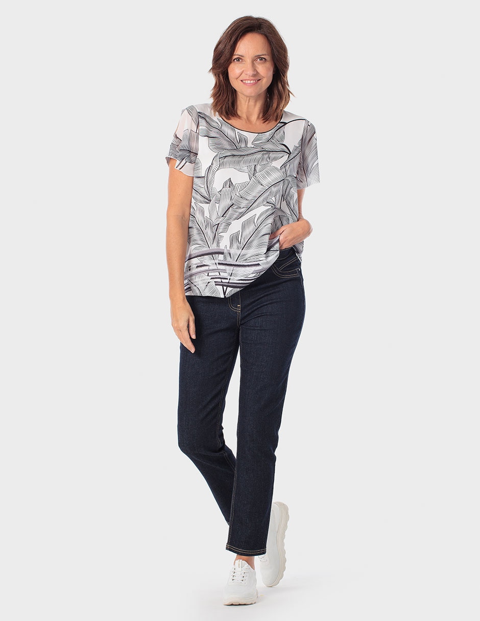 Playera manga corta cuello redondo para mujer 3