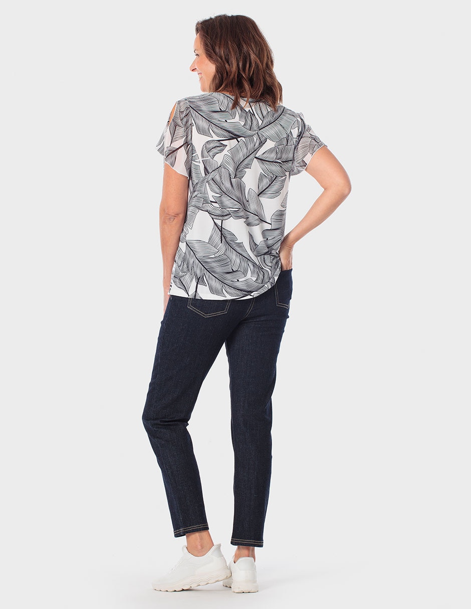Playera manga corta cuello redondo para mujer 4