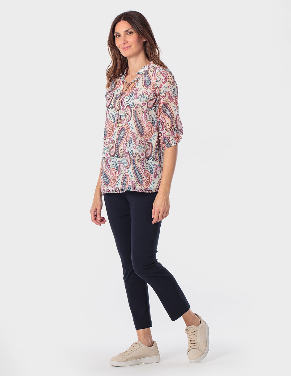 Blusa manga al codo para mujer 3