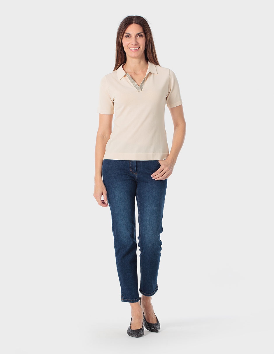Suéter cuello polo para mujer 3