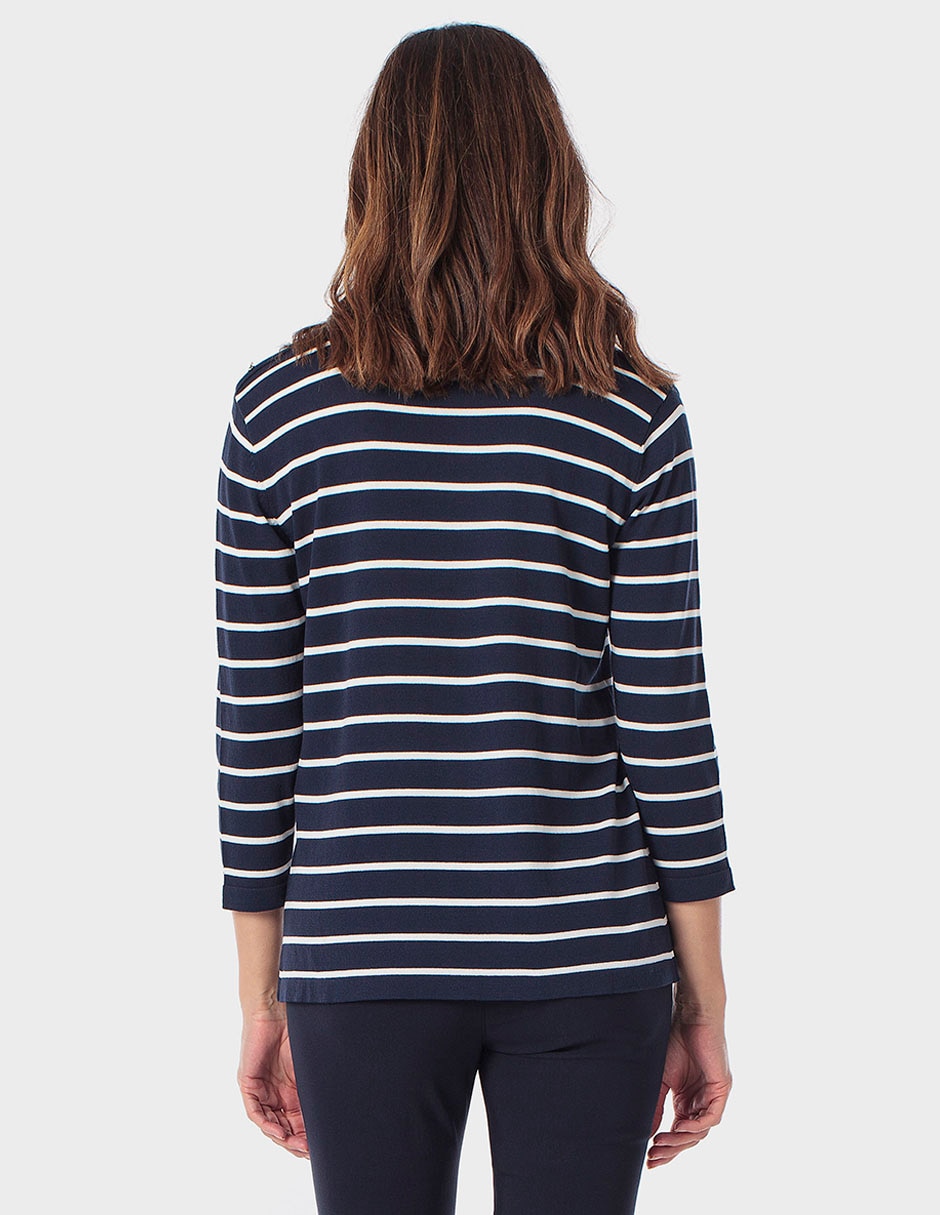 Playera manga 3/4 cuello redondo para mujer 2