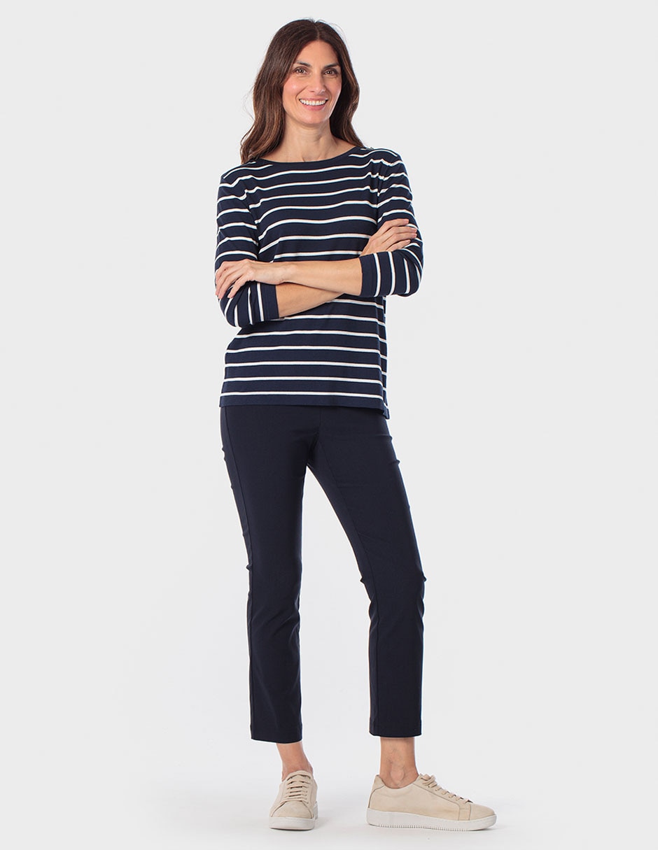 Playera manga 3/4 cuello redondo para mujer 3
