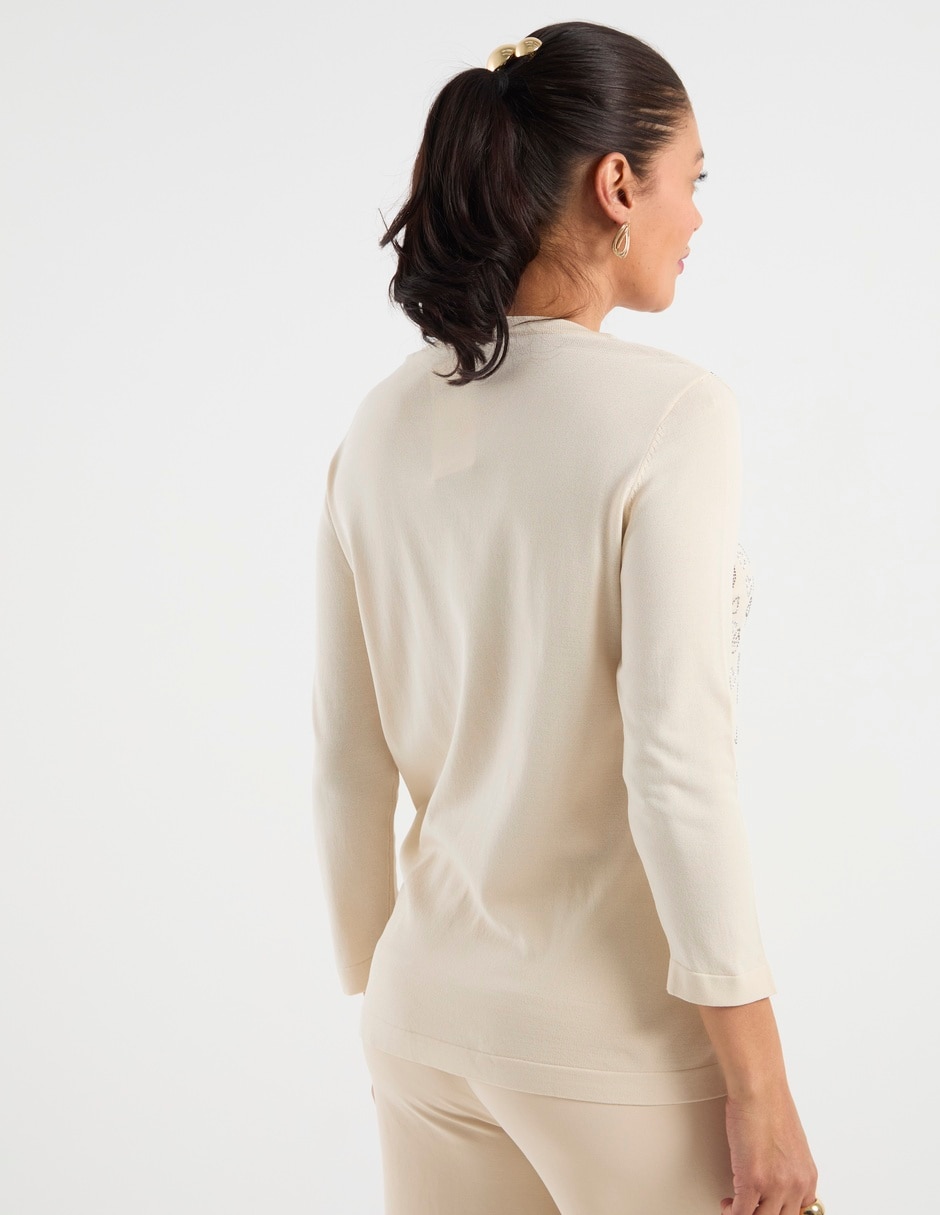 Suéter cuello redondo para mujer 2