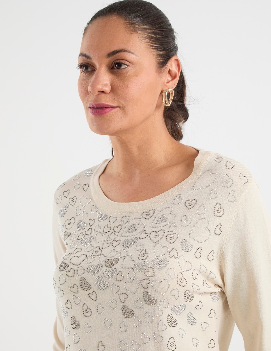 Suéter cuello redondo para mujer 4