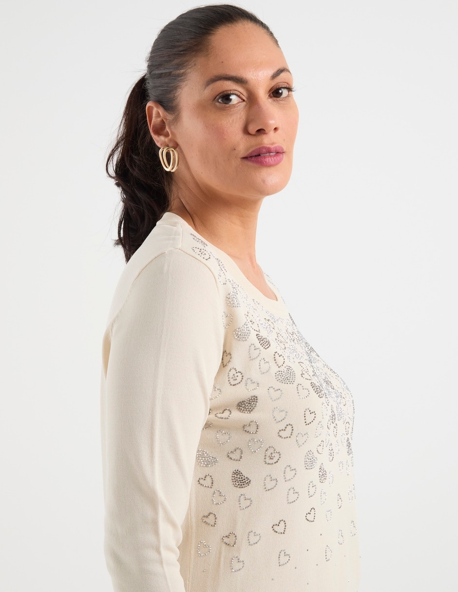 Suéter cuello redondo para mujer 5