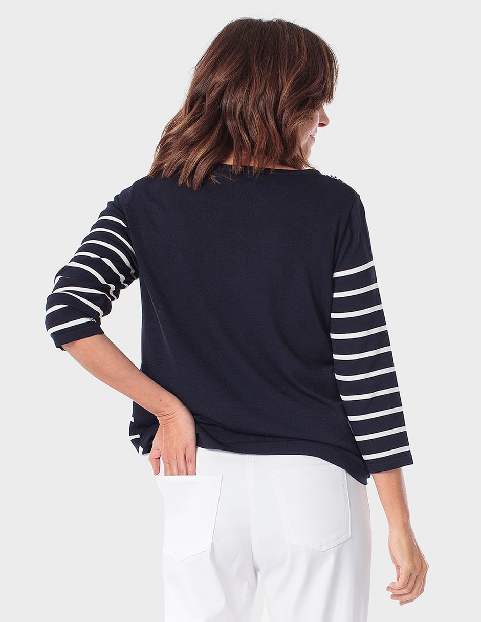 Suéter cuello redondo para mujer 2