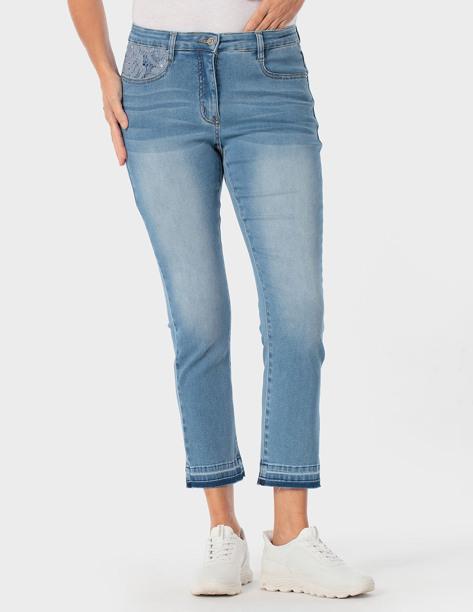 Pantalón capri slim para mujer