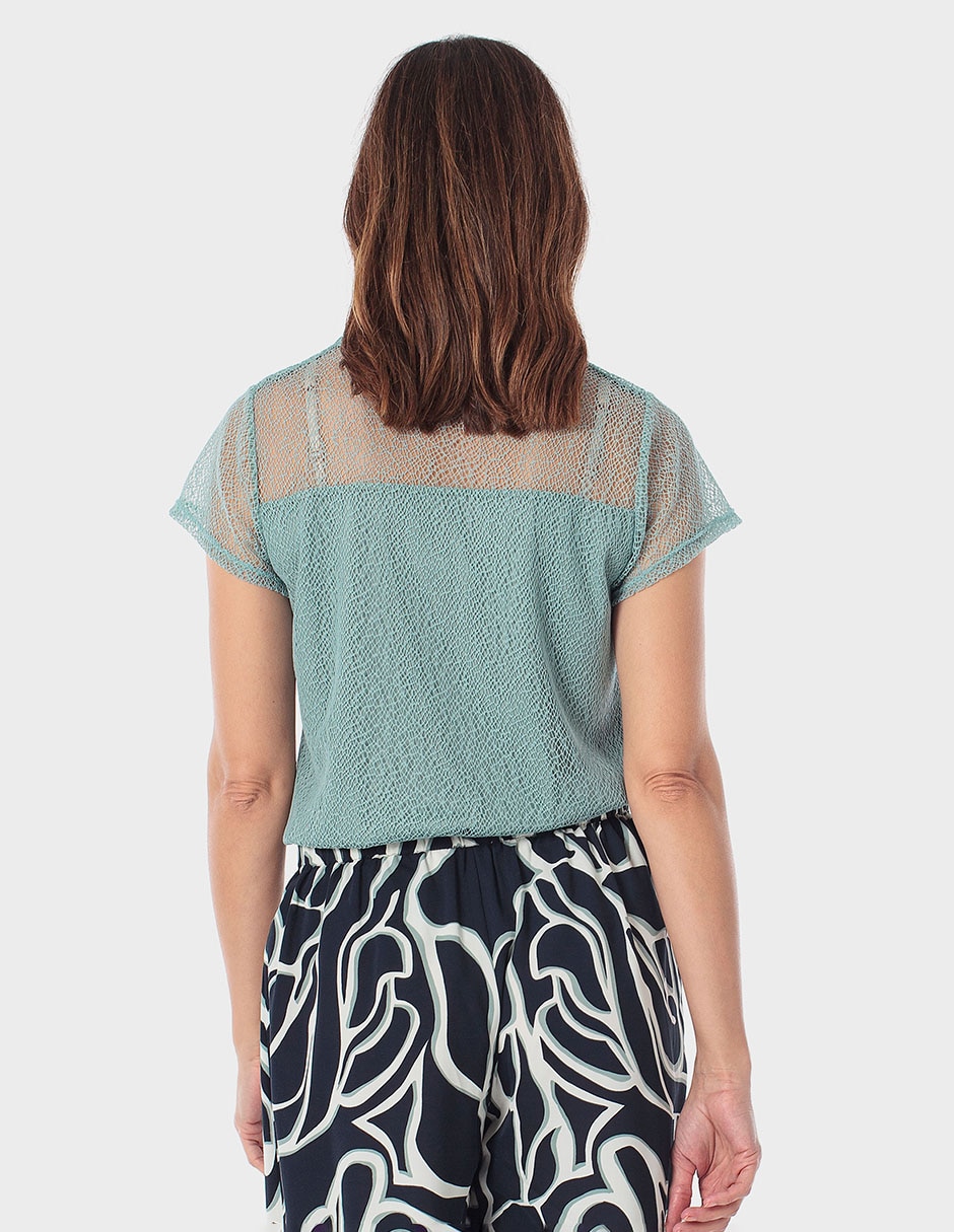 Playera manga corta cuello redondo para mujer 2