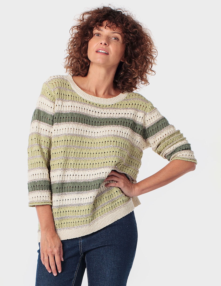 Suéter cuello redondo para mujer