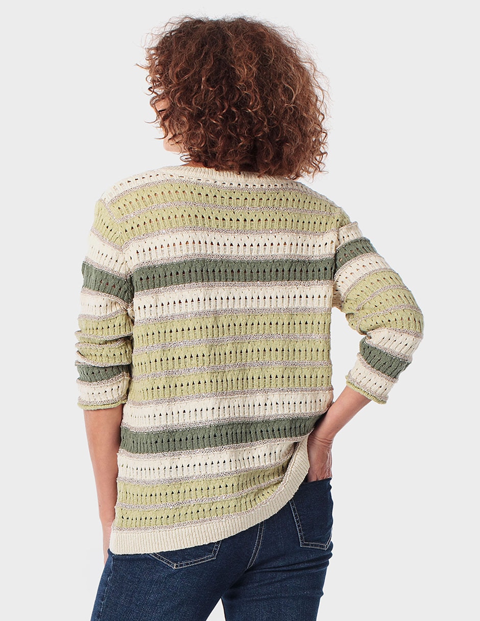 Suéter cuello redondo para mujer 2