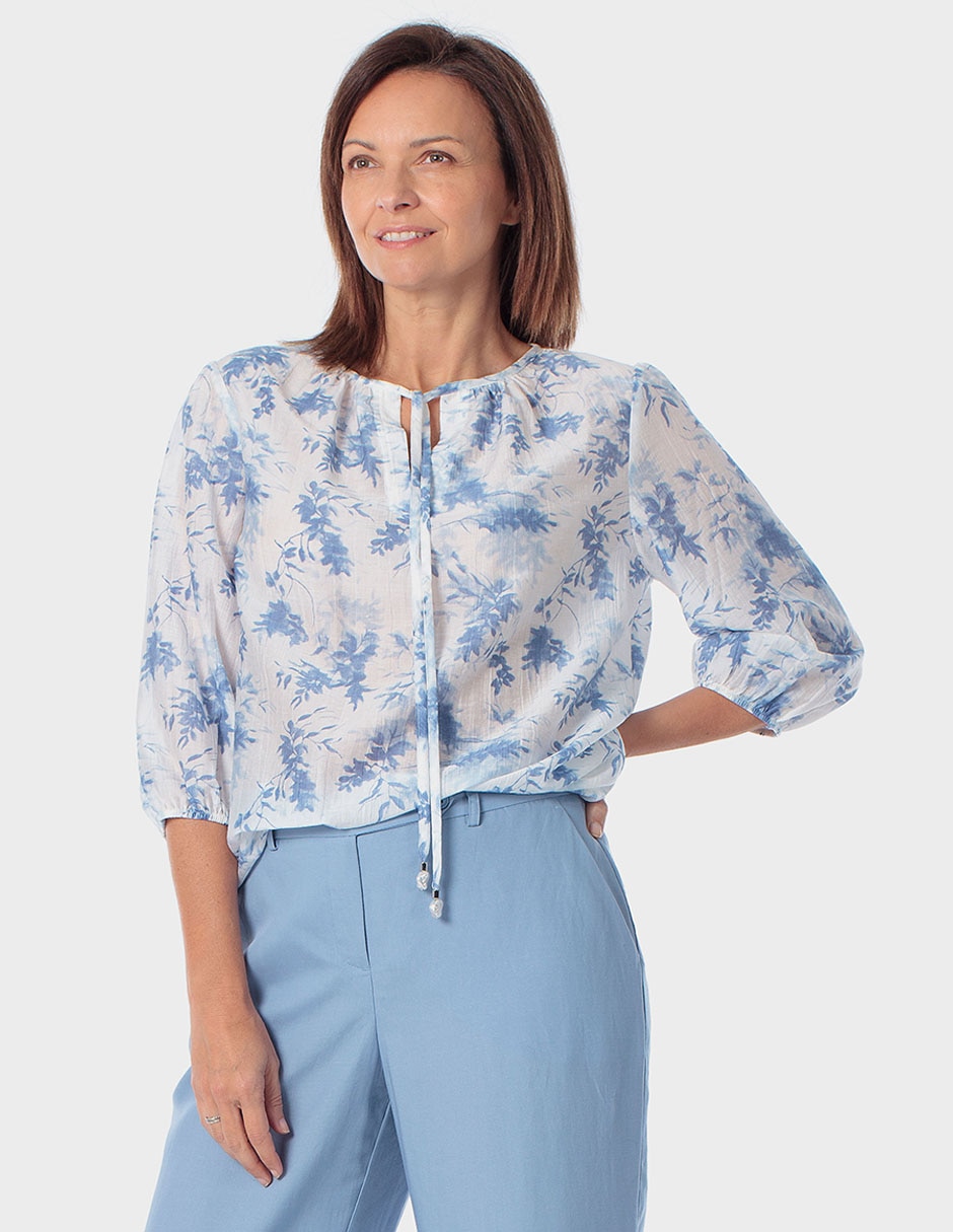 Blusa manga larga para mujer