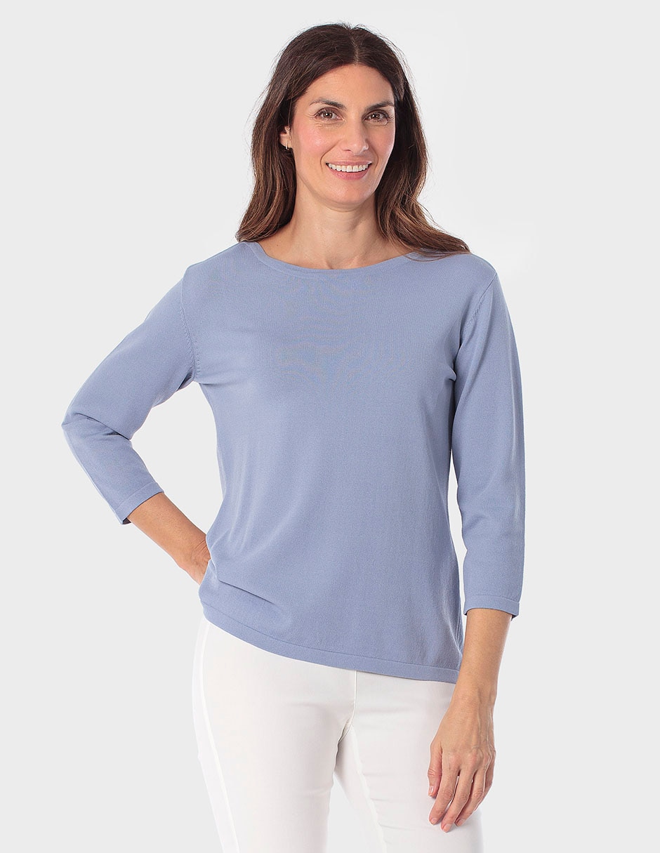 Suéter cuello redondo para mujer