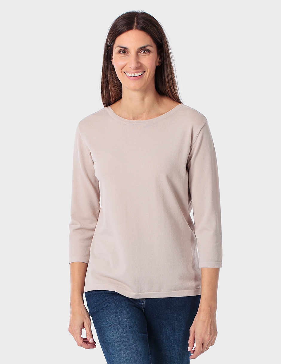 Suéter cuello redondo para mujer