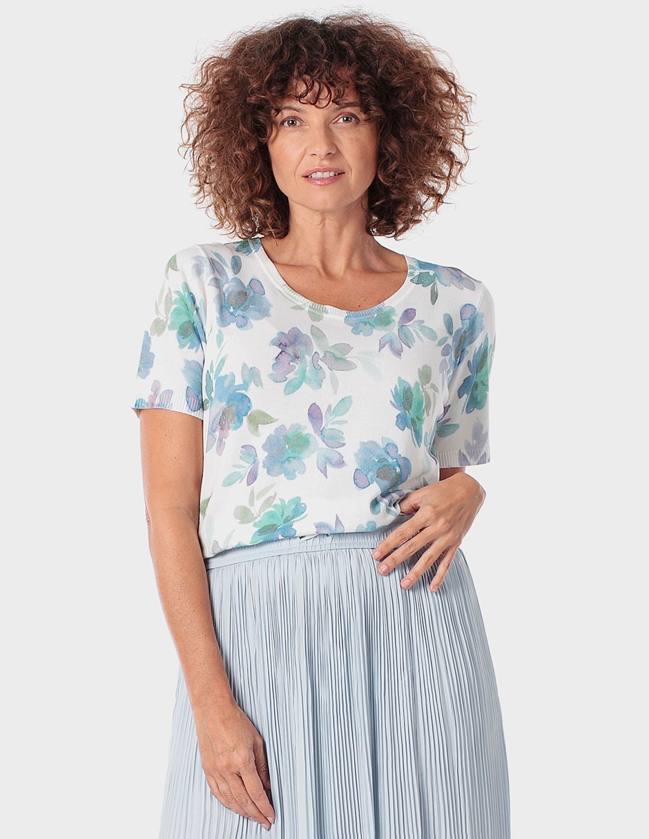 Suéter cuello redondo para mujer