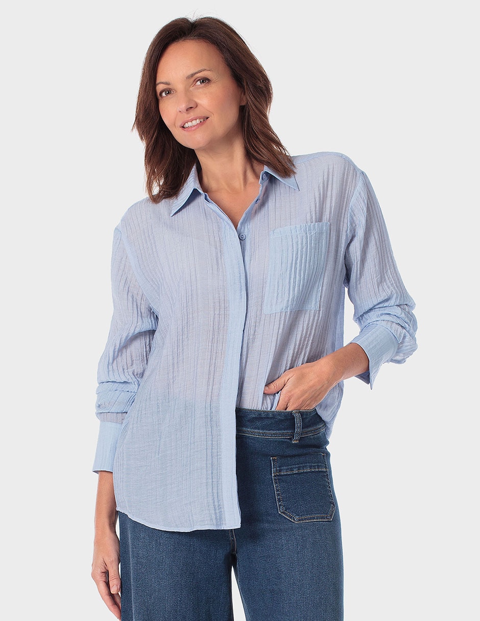 Blusa manga larga para mujer