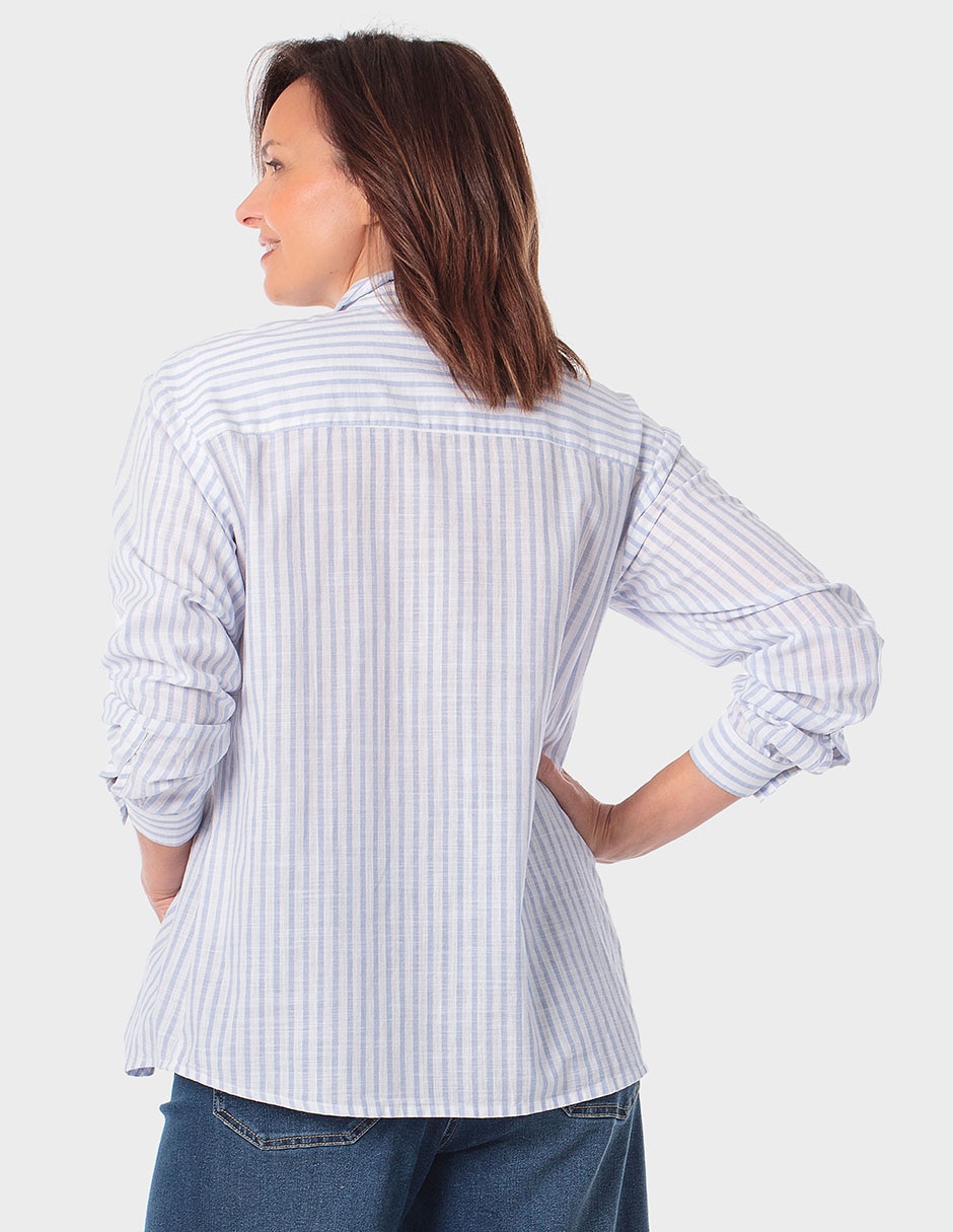 Blusa camisera manga larga para mujer 2