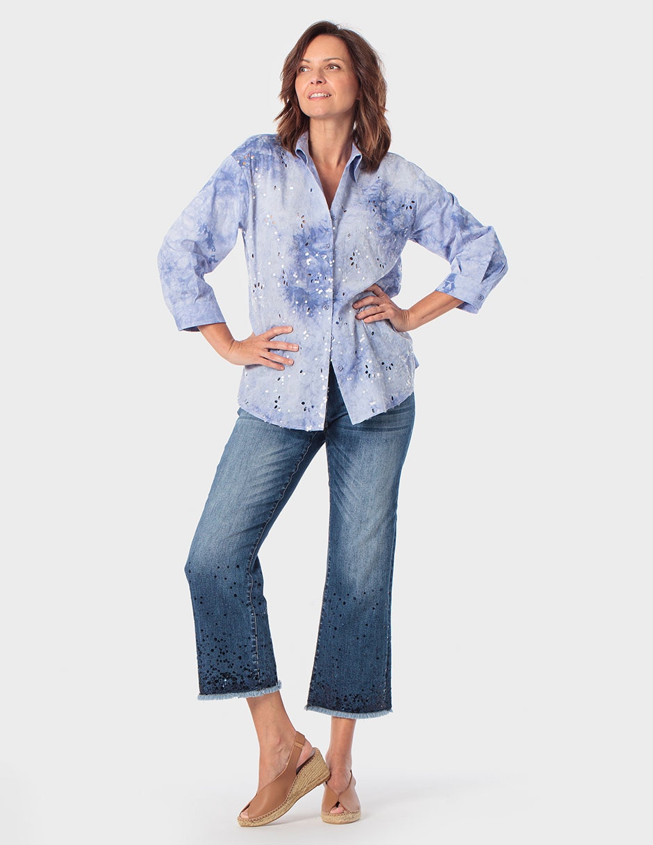 Blusa camisera manga larga para mujer 3