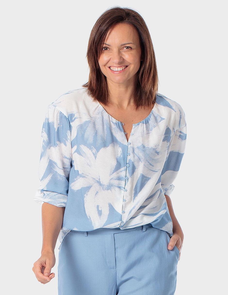 Blusa manga larga para mujer