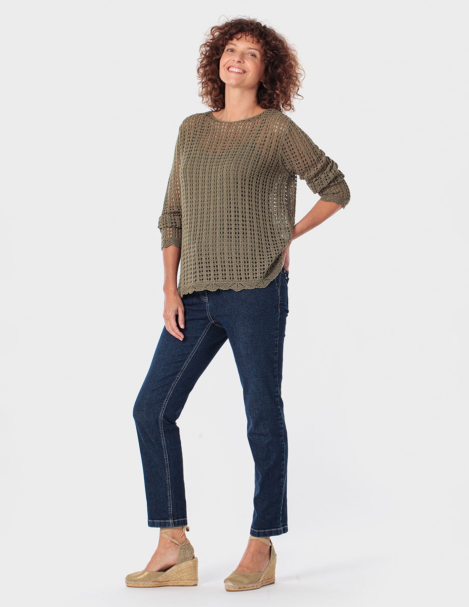 Suéter cuello redondo para mujer 3