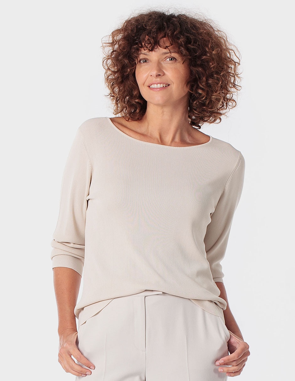 Suéter cuello redondo para mujer