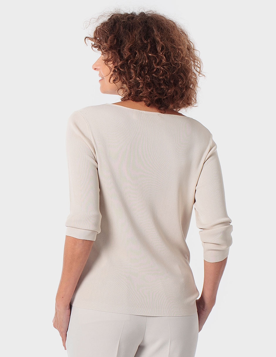 Suéter cuello redondo para mujer 2