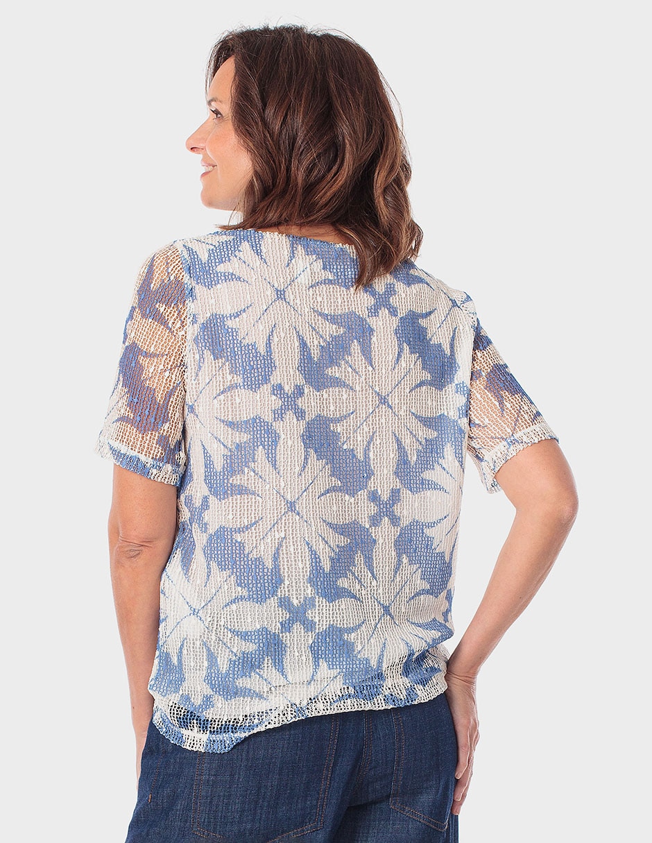 Playera manga corta cuello redondo para mujer 2