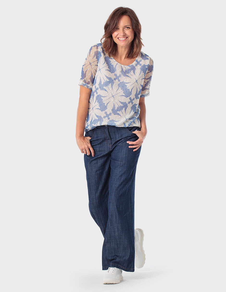 Playera manga corta cuello redondo para mujer 3