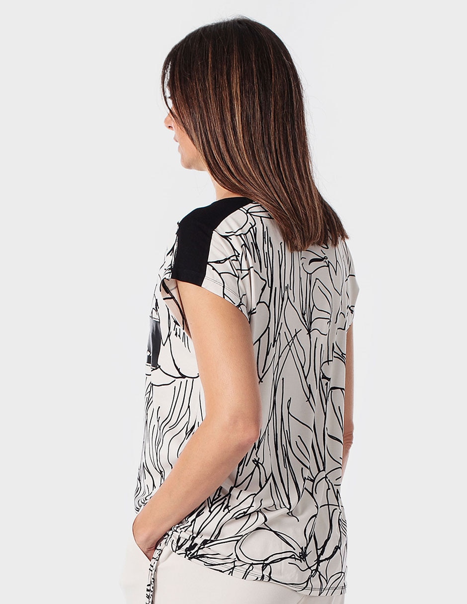 Playera manga corta cuello redondo para mujer 2