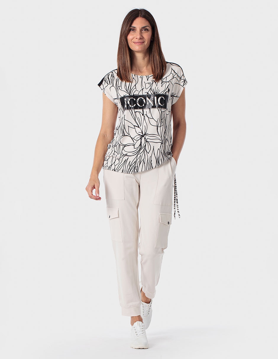 Playera manga corta cuello redondo para mujer 3