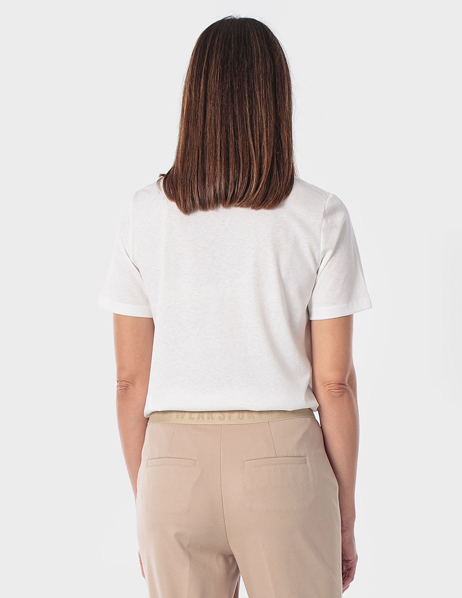 Playera manga corta cuello redondo para mujer 2