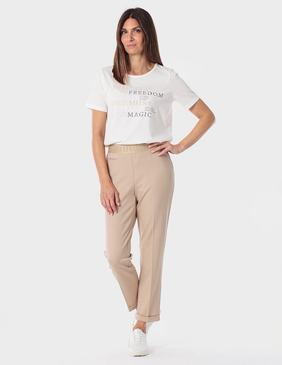 Playera manga corta cuello redondo para mujer 3