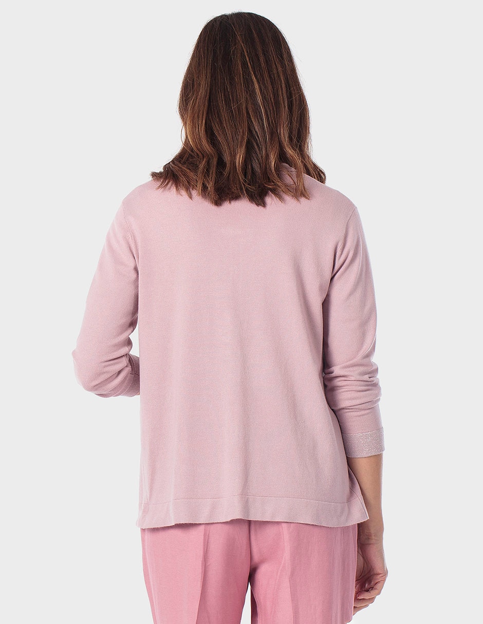 Suéter cuello con botón para mujer 4