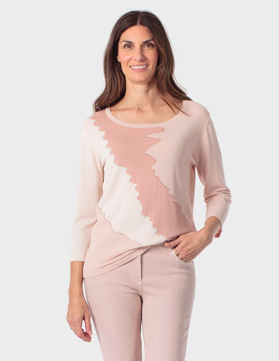 Suéter cuello redondo para mujer