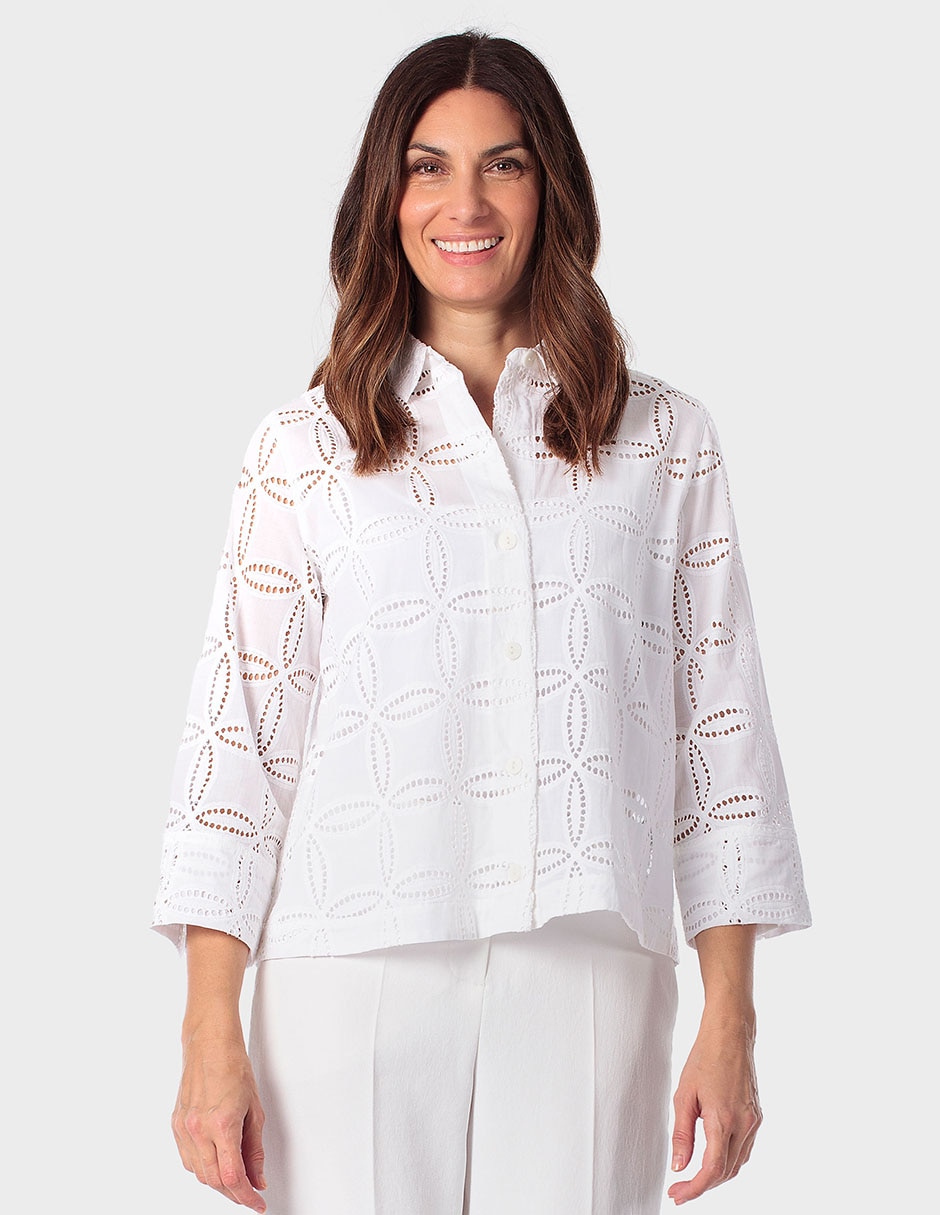 Blusa manga 3/4 para mujer