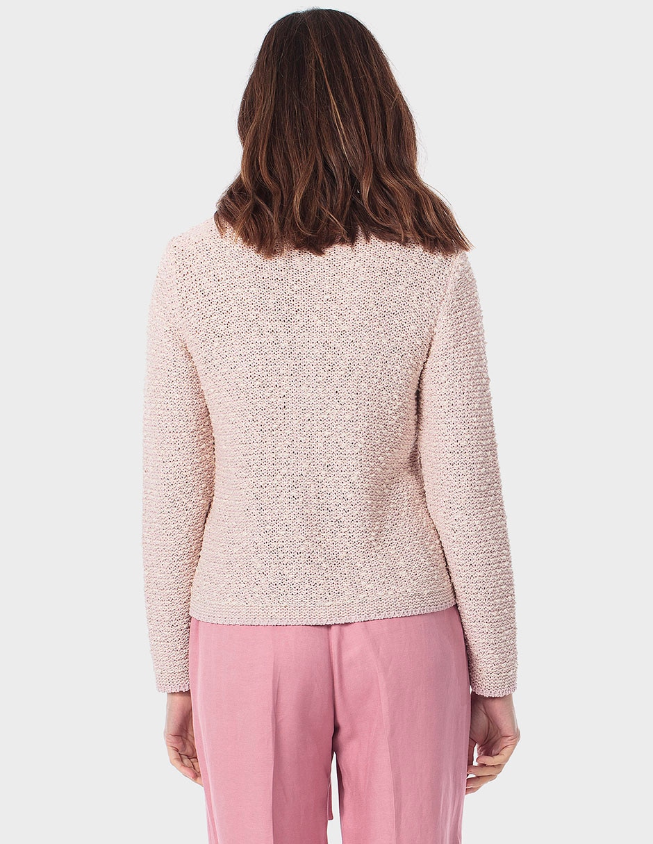 Suéter cuello con botón para mujer 2