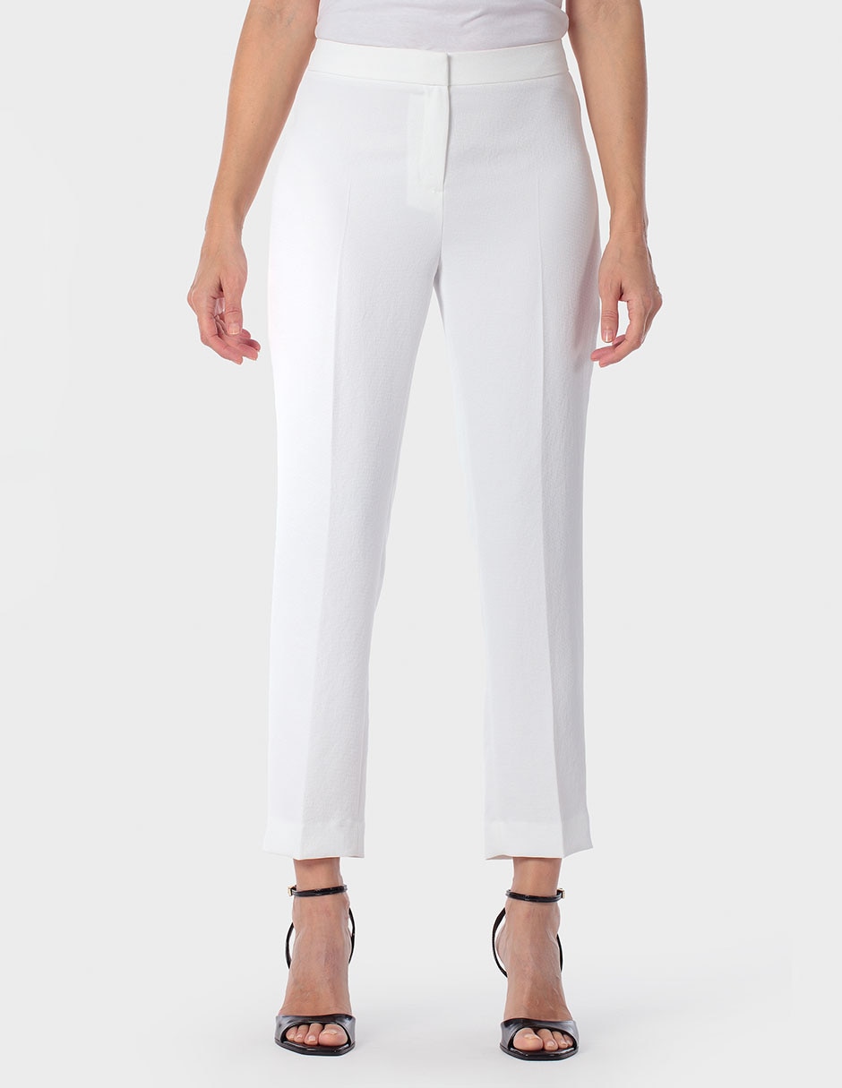Pantalón capri recto para mujer