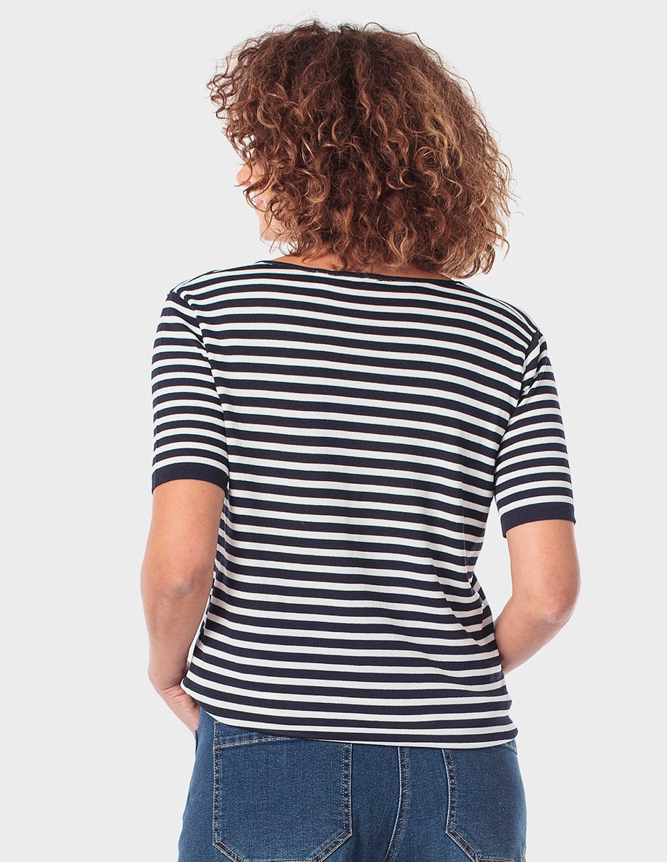 Suéter cuello V para mujer 2