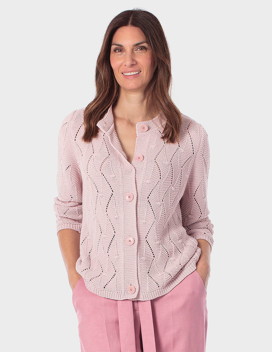Suéter cuello con botón para mujer Suéter cuello con botón para mujer