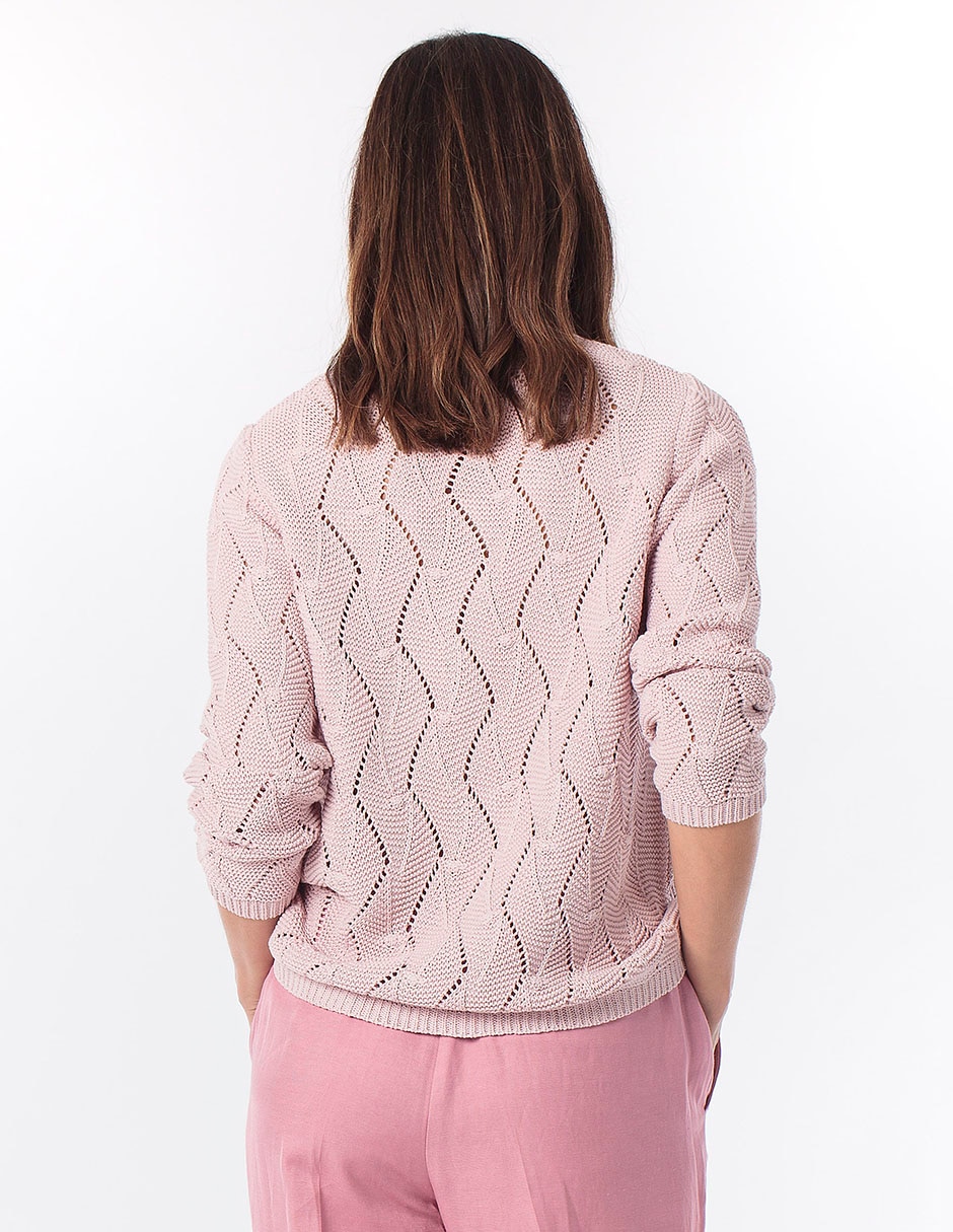 Suéter cuello con botón para mujer 2