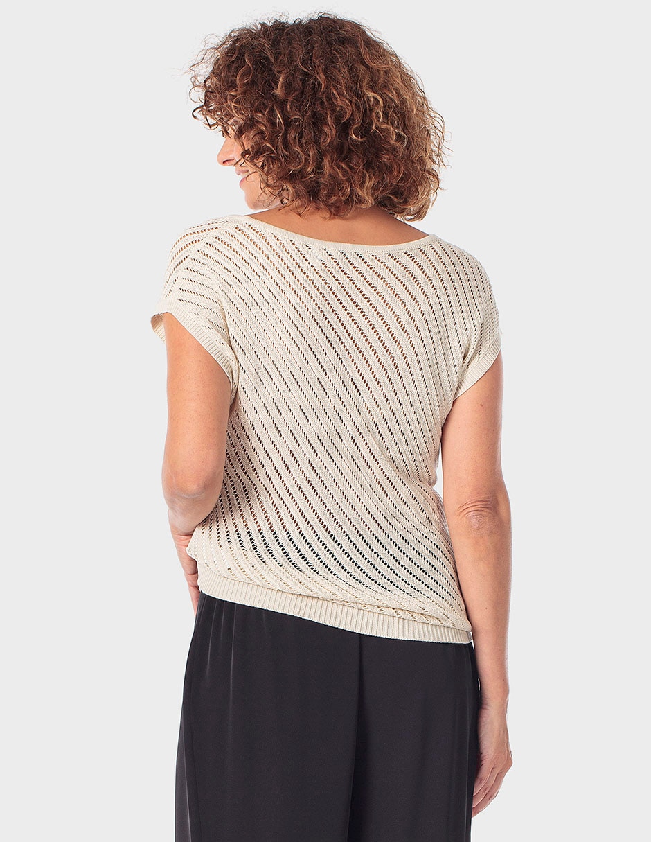 Suéter cuello redondo para mujer 2