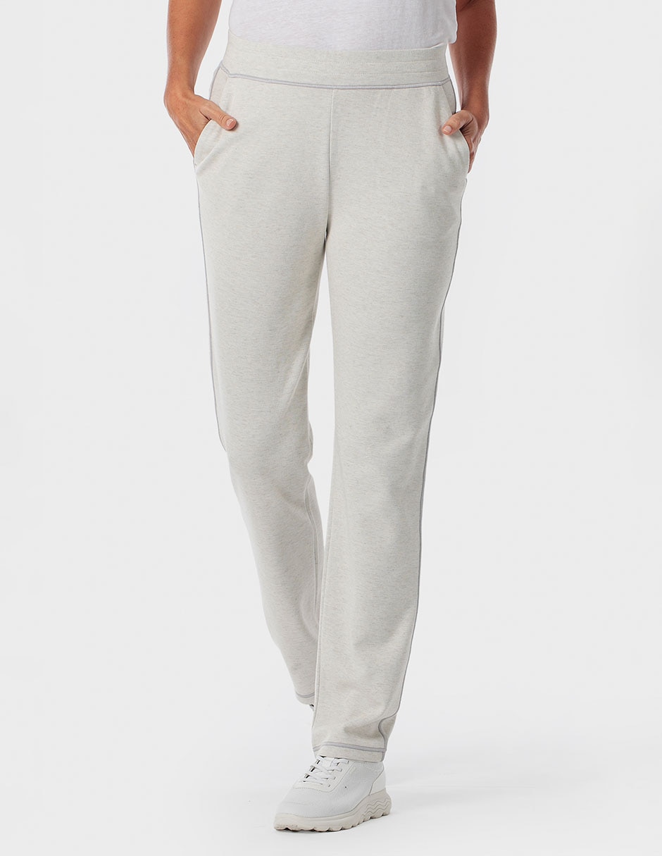 Pants regular con elástico para mujer