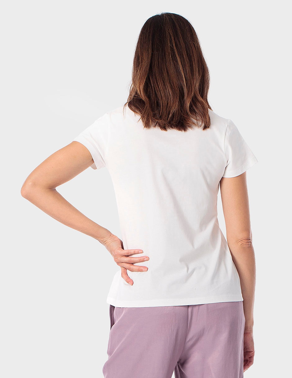 Playera manga corta cuello redondo para mujer 2