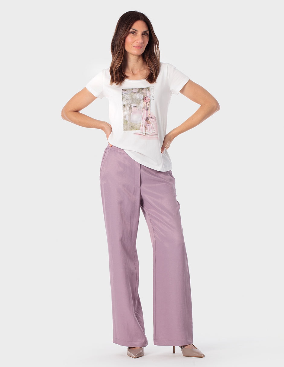 Playera manga corta cuello redondo para mujer 3