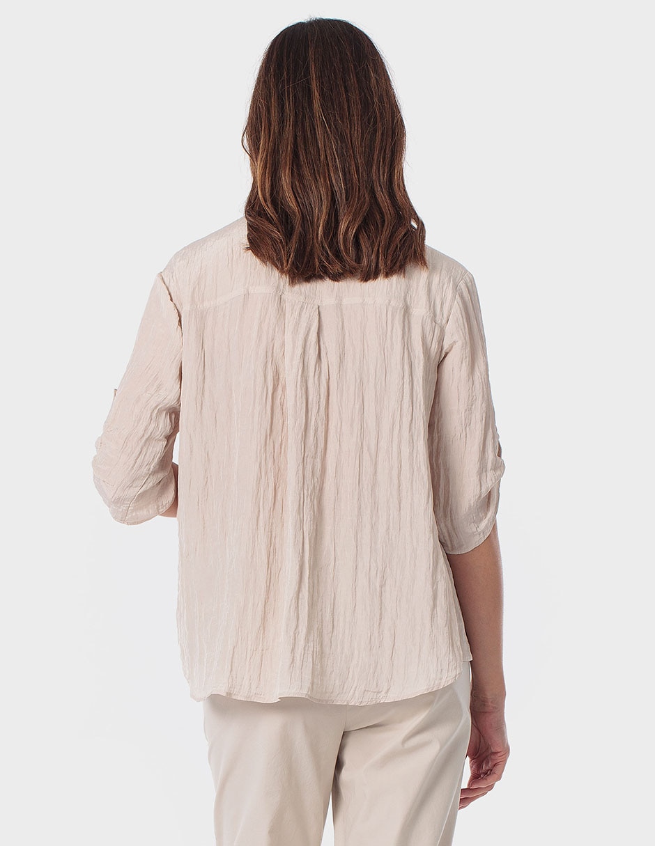 Blusa camisera manga 3/4 para mujer 2
